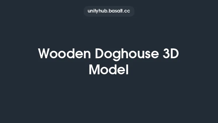 Wooden Doghouse 3D Model Thumbnail