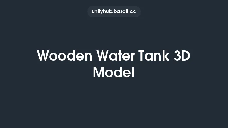 Wooden Water Tank 3D Model Thumbnail