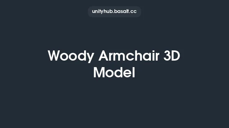 Woody Armchair 3D Model Thumbnail