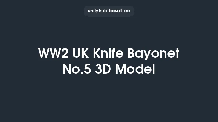 WW2 UK Knife Bayonet No.5 3D Model Thumbnail