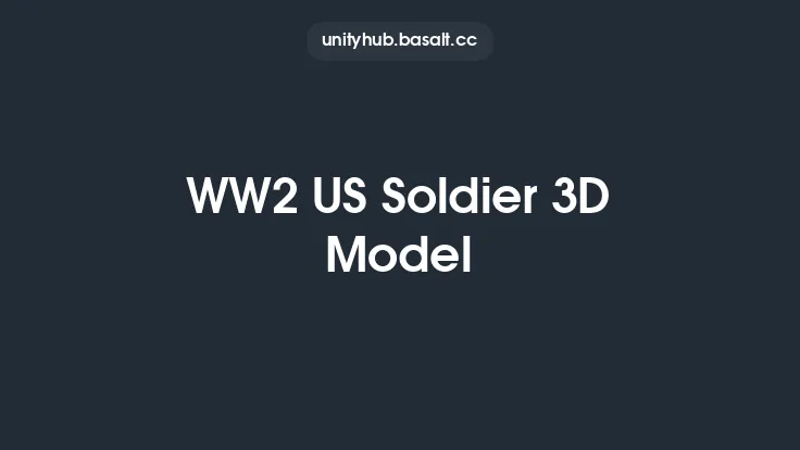 WW2 US Soldier 3D Model Thumbnail