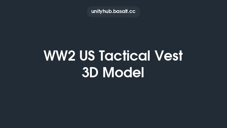 WW2 US Tactical Vest 3D Model Thumbnail