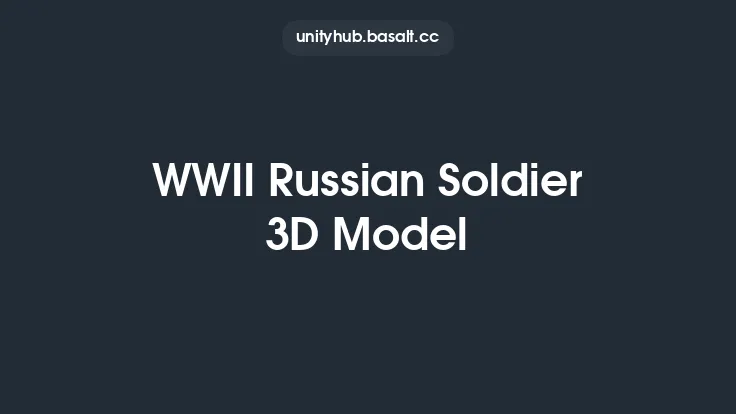 WWII Russian Soldier 3D Model Thumbnail