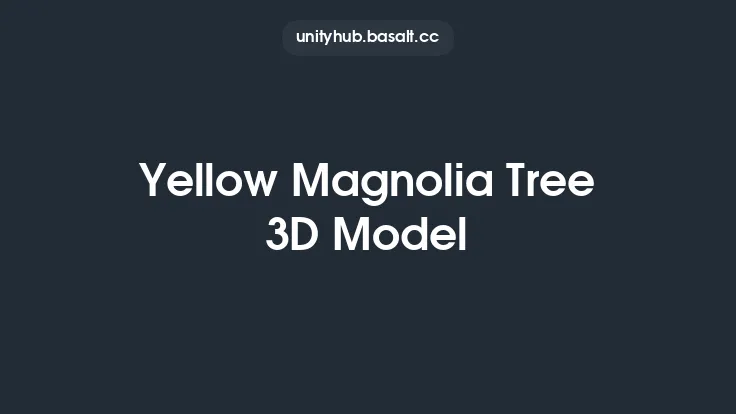 Yellow Magnolia Tree 3D Model Thumbnail