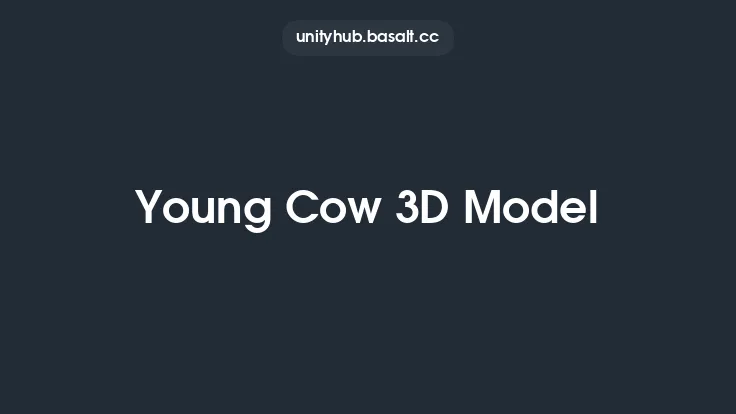 Young Cow 3D Model Thumbnail
