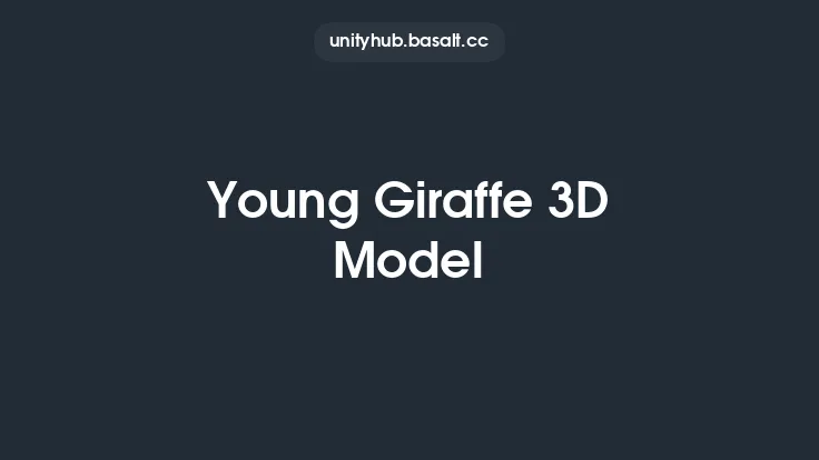 Young Giraffe 3D Model Thumbnail