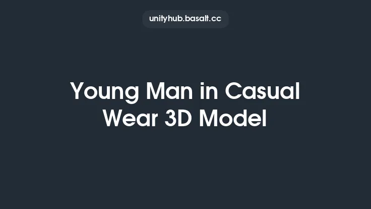 Young Man in Casual Wear 3D Model Thumbnail