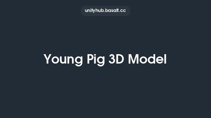 Young Pig 3D Model Thumbnail