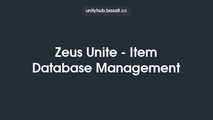 Zeus Unite - Item Database Management Thumbnail