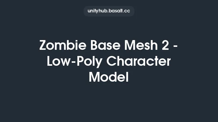 Zombie Base Mesh 2 - Low-Poly Character Model Thumbnail