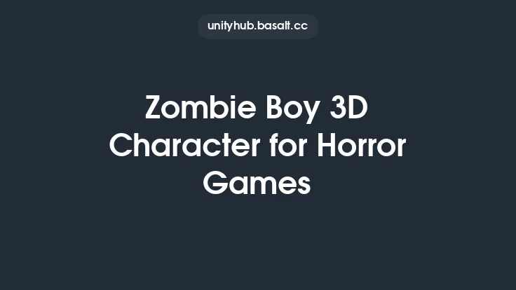 Zombie Boy 3D Character for Horror Games Thumbnail