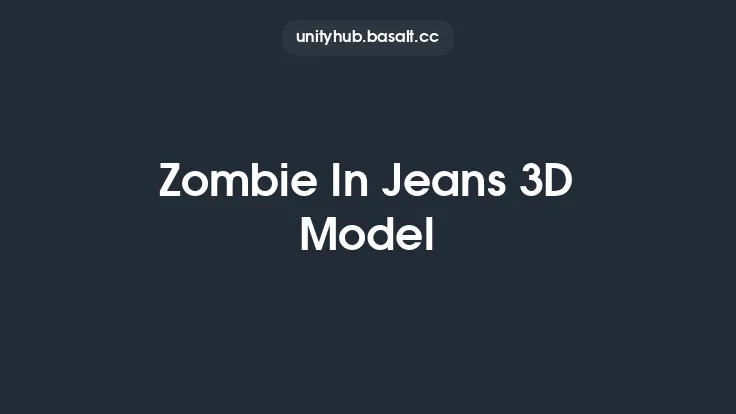 Zombie In Jeans 3D Model Thumbnail